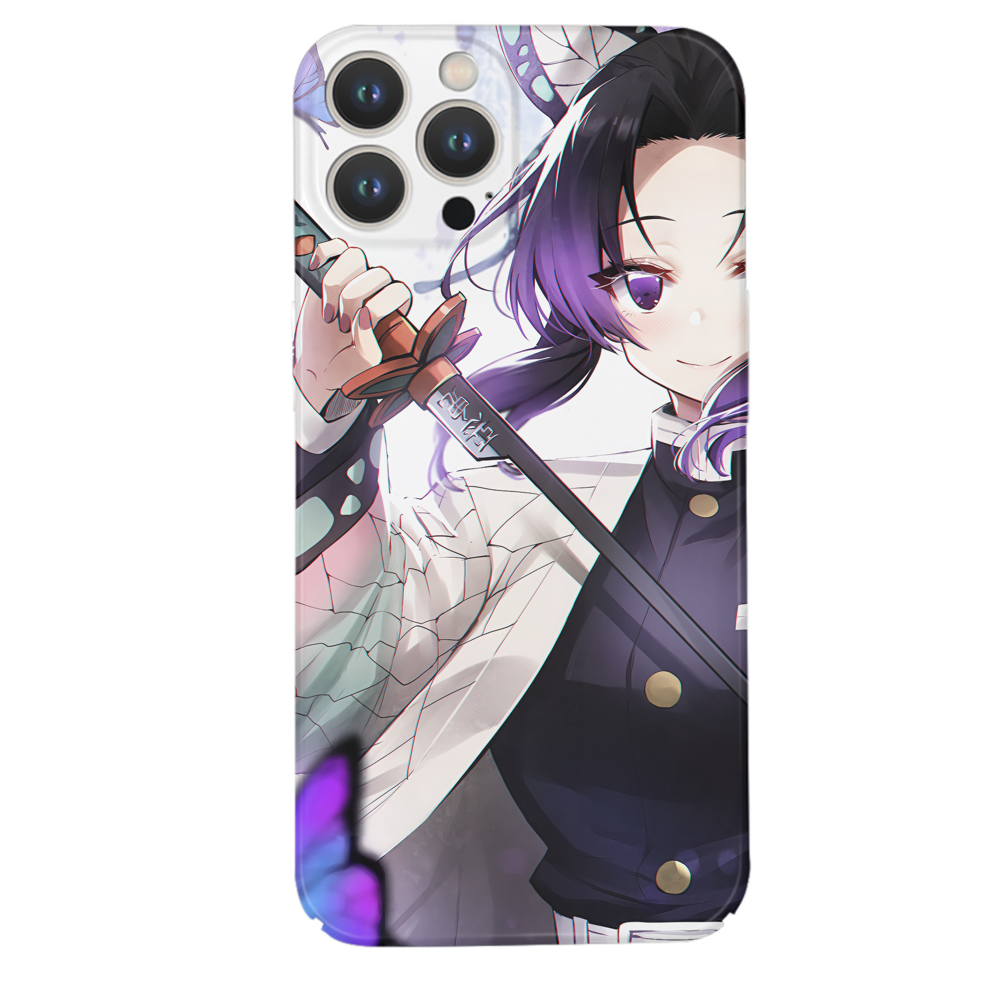 （画像用） 鬼滅の刃（きめつのやいば）蟲柱-胡蝶 しのぶ／こちょう しのぶ Kochou Shinobu 【iPhone 14シリーズ対応】ハードケース